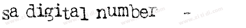sa digital number字体下字体转换